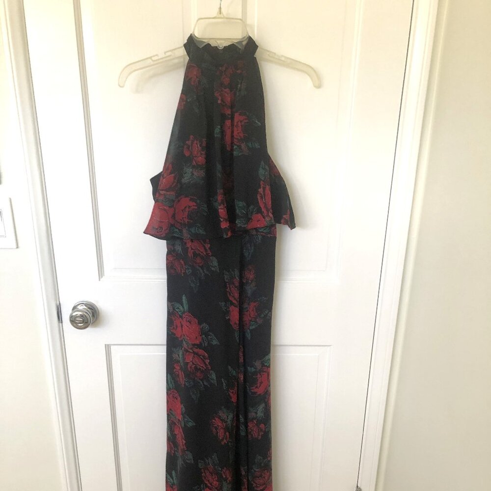 Lovers and Friends Golden Ray Red Roses Boho Floral Maxi Long Prom Dress XS - Picture 2 of 10